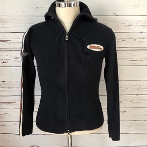 Harley Davidson Zip Up Sweater Medium black
